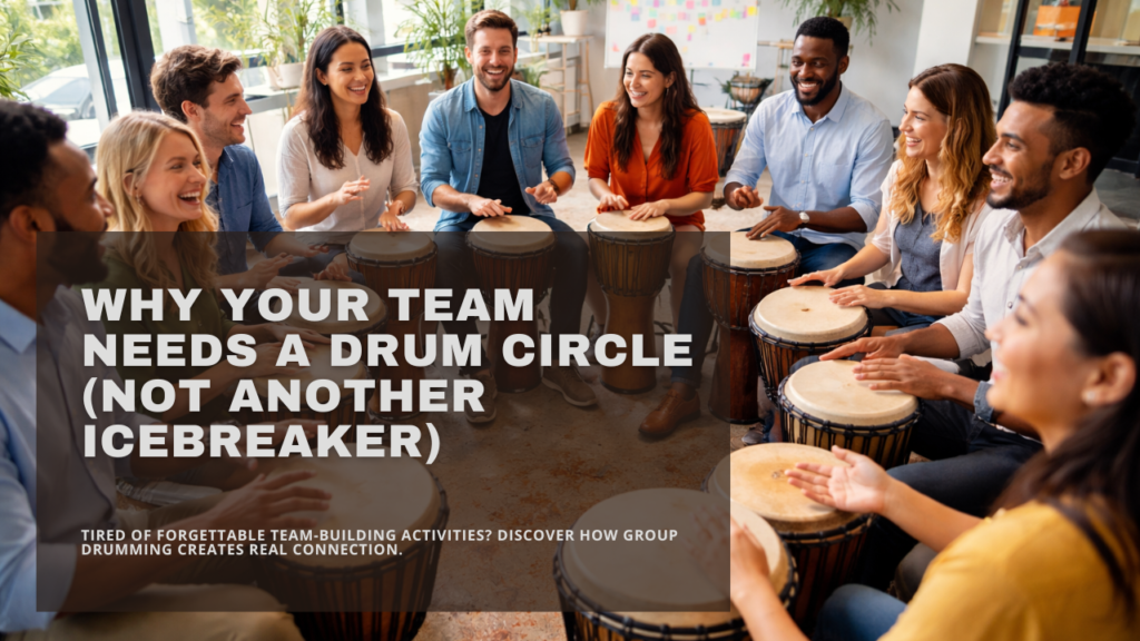 Drum circle in corporates as team building - Vancouver